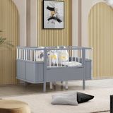 Setay Mdf Beşik Siesta Büyüyen Beşik 90x130, Karyola 90x190 - 90 x 190 cm - Gri