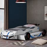 Setay Mercedes Rüzgarlıklı Yavrulu Arabalı Yatak, Beyaz - 90 x 200 cm