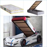Setay Merso Rüzgarlıklı Bazalı Arabalı Yatak, Beyaz + 1 Adet Comfort Yatak - Renkli
