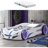 Setay Merso Rüzgarlıklı Full Ledli Arabalı Yatak + 1 Adet Comfort Yatak - Beyaz - 90 x 190 cm