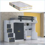 Setay Metris Ranza 2 Kapaklı Çalışma Masası + 1 Adet Comfort Yatak - 90 x 190 cm - Antrasit