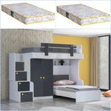 Setay Metris Ranza Iç Dolap Karyola+ 2 Adet Comfort Yatak - 90 x 190 cm - Antrasit