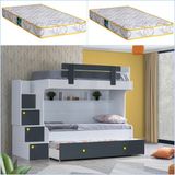 Setay Metris Yavrulu Ranza + 2 Adet Comfort Yatak - 90 x 190 cm - Antrasit