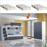 Setay Metris Yavrulu Ranza, 3 Kapaklı Dolap + 3 Adet Comfort Yatak - 90 x 190 cm - Antrasit