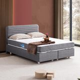 Setay Mila Çift Kişilik Baza Başlık Orthosoft Yatak Seti - Gri - 160 x 200 cm