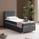 Setay Mila Ikili Set, Mila Tek Kişilik Baza Başlık Seti - Antrasit - 100 x 200 cm