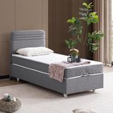 Setay Mila Tek Kişilik Baza Başlık Orthosoft Yatak Seti - Gri - 90 x 200 cm