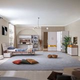 Setay Milano Genç Odası -5 Kapaklı Aynalı Dolap, Karyola, Komodin, Çalışma Masası, Şifonyer, Kitaplık - Beyaz
