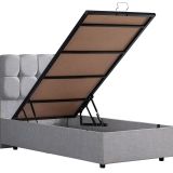 Setay Mobilya 100x200 cm Açık Gri Paris Baza Ve Başlık Seti