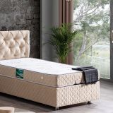 Setay Mobilya 100x200 cm Bej Vita Baza Başlık ve Comfort Yatak Seti