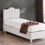 Setay Mobilya 100x200 cm Beyaz Trend Baza Başlık ve Letto Yatak Seti