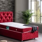 Setay Mobilya 100x200 cm Bordo Vita New Baza Başlık ve Comfort Yatak Seti