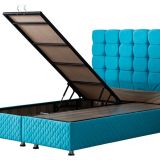 Setay Mobilya 100x200 cm Duke New Turkuaz Baza ve Başlık Seti