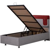 Setay Mobilya 100x200 cm Happy Kırmızı Baza ve Başlık Seti