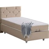 Setay Mobilya 100x200 cm Krem Glamis Baza Başlık ve Letto Yatak Seti