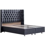 Setay Mobilya 120x200 cm Antrasit Gri Napoli Baza ve Başlık Seti