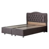 Setay Mobilya 120x200 cm Antrasit Gri Şah New Baza ve Başlık Seti