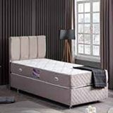Setay Mobilya 120x200 cm Gri Tetra Baza Başlık ve Yatak Seti
