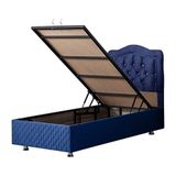 Setay Mobilya 120x200 cm Lacivert Şah New Baza ve Başlık Seti