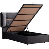 Setay Mobilya 120x200 cm Lizbon Antrasit Baza ve Başlık Seti
