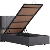 Setay Mobilya 140x190 cm Gabba Gri Baza ve Başlık Seti