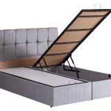 Setay Mobilya 150x200 cm Açık Gri Paris Baza Ve Başlık Seti