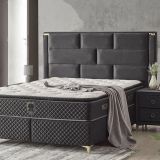 Setay Mobilya 150x200 cm Antrasit Royal Baza Başlık ve Yatak Seti