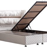 Setay Mobilya 150x200 cm Barselona Krem Baza ve Başlık Seti