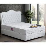 Setay Mobilya 150x200 cm Beyaz Camelli New Baza Başlık ve Yatak Seti