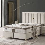 Setay Mobilya 150x200 cm Krem Diamond Baza Başlık ve Yatak Seti