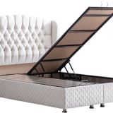 Setay Mobilya 150x200 cm Krem Nice Baza ve Başlık Seti