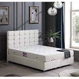 Setay Mobilya 150x200 cm Krem Royal Baza Başlık ve Yatak Seti