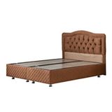 Setay Mobilya 160x200 cm Açık Kahverengi Şah New Baza ve Başlık Seti