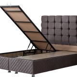 Setay Mobilya 160x200 cm Duke New Antrasit Gri Baza ve Başlık Seti
