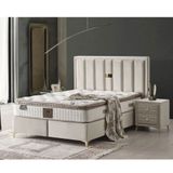 Setay Mobilya 160x200 cm Krem Diamond Baza Başlık ve Yatak Seti