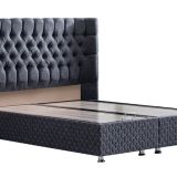 Setay Mobilya 180x200 cm Antrasit Gri Napoli Baza ve Başlık Seti