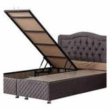 Setay Mobilya 180x200 cm Antrasit Gri Şah New Baza ve Başlık Seti