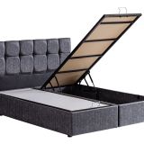 Setay Mobilya 180x200 cm Gri Paris Baza Ve Başlık Seti