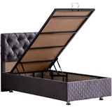 Setay Mobilya 90x190 cm Antrasit Gri Vita New Baza ve Başlık Seti