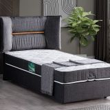 Setay Mobilya 90x190 cm Antrasit Lizbon Baza Başlık ve Comfort Yatak Seti