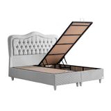 Setay Mobilya 90x190 cm Beyaz Şah New Baza ve Başlık Seti