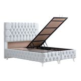 Setay Mobilya 90x190 cm Krem Roma Baza Başlık ve Real Pedli Yatak Seti
