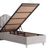 Setay Mobilya 90x200 cm Açık Gri Trend Baza ve Başlık Seti