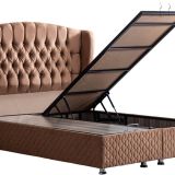 Setay Mobilya 90x200 cm Açık Kahverengi Nice Baza ve Başlık Seti