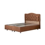 Setay Mobilya 90x200 cm Açık Kahverengi Şah New Baza ve Başlık Seti