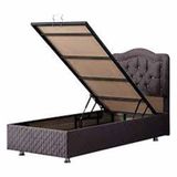 Setay Mobilya 90x200 cm Antrasit Gri Şah New Baza ve Başlık Seti