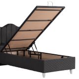 Setay Mobilya 90x200 cm Antrasit Gri Trend Baza ve Başlık Seti