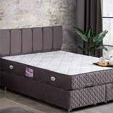 Setay Mobilya 90x200 cm Antrasit Tetra Baza Başlık ve Deluxe Yatak Seti