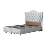 Setay Mobilya 90x200 cm Beyaz Şah New Baza ve Başlık Seti