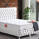 Setay Mobilya 90x200 cm Krem Roma Baza Başlık ve Real Pedli Yatak Seti